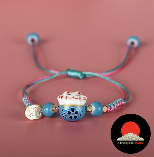 bracelets-maneki-neko-Bleu-bicolore-japon-japanese-japonais-bijoux-jewel