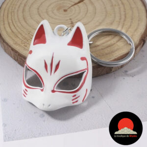 Porte-clés-Kitsune-traditionnel-masque-japon-adeau-pour-lui-noel-kitsune-clef-key-porte-bonheur-japon-japonais-cadeau