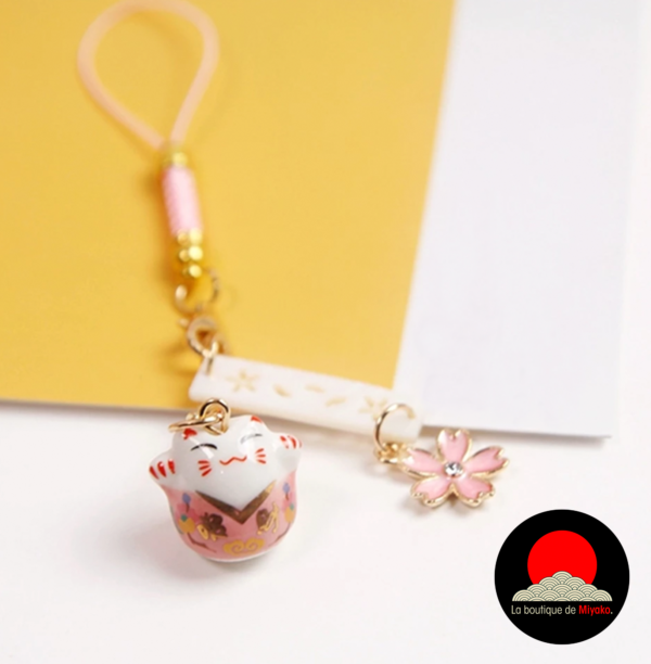 rose-Maneki_Neko_Porte-clef-key-ring-chat-cat-porte-bonheur-japon-japonais