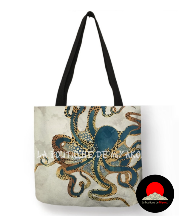 Tote bag motifs Ukiyo-e-pieuvre-poulpe-la-boutique-de-miyako