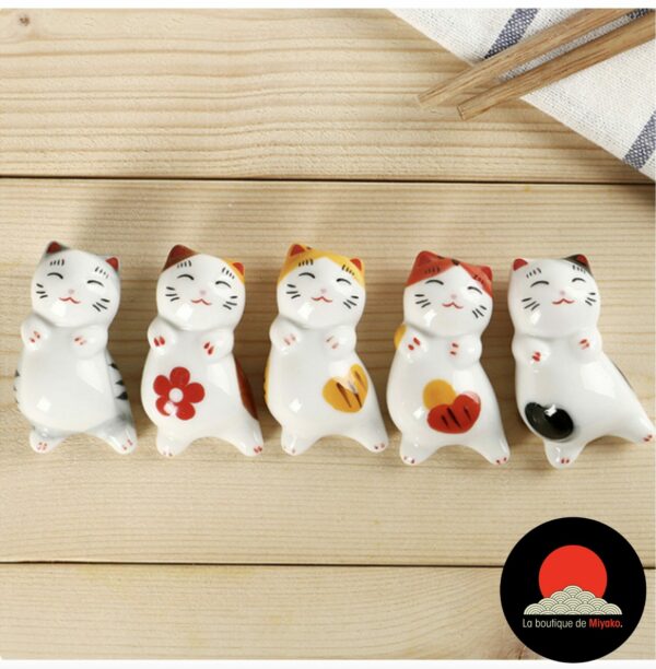 chat-blanc-repose-Baguettes--chinoises-japonaises-motif-cadeau-cuisine-manger-repas-sushi-maki-couvert-vaisselle